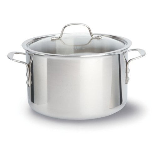 Tri-Ply Stainless Steel Stockpot  New Calphalon  8-qt